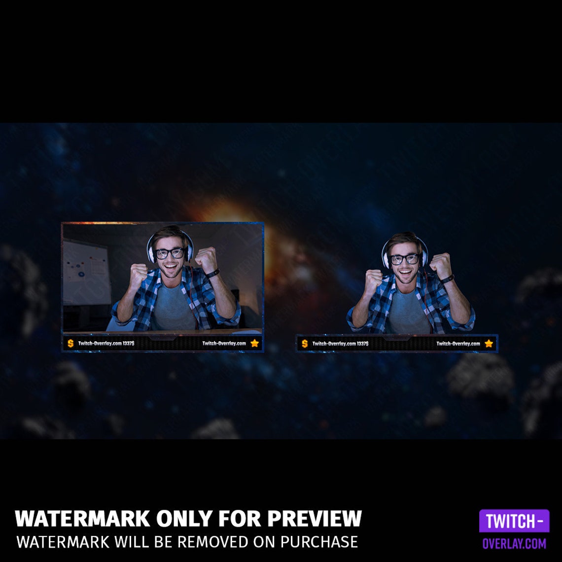 Deep Space Streaming Overlay | Space Stream Overlay, Aniamted Stream ...