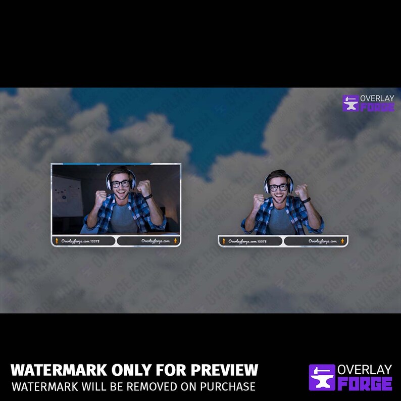 Cloudscape Stream-pakket | Cloud Stream Overlay, Geanimeerde Stream Overlay, Cloud Flythrough, Leuke Stream Overlay, Kawaii Stream Overlay afbeelding 5