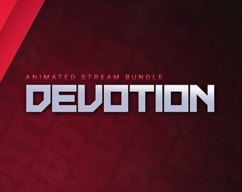 Devotion Stream Bundle: A Vibrant Red Streaming Overlay for YouTube, Twitch, Kick, Trovo, and Facebook. Stream Screens, Alerts, & Webcams.