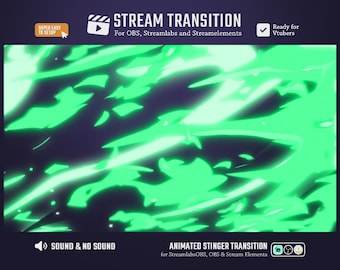 Fire and Flame Pastel Green Cartoon Transition / Vibrant Stream Transition / Animated Stream Transition / Purple Stinger Transition / Anime