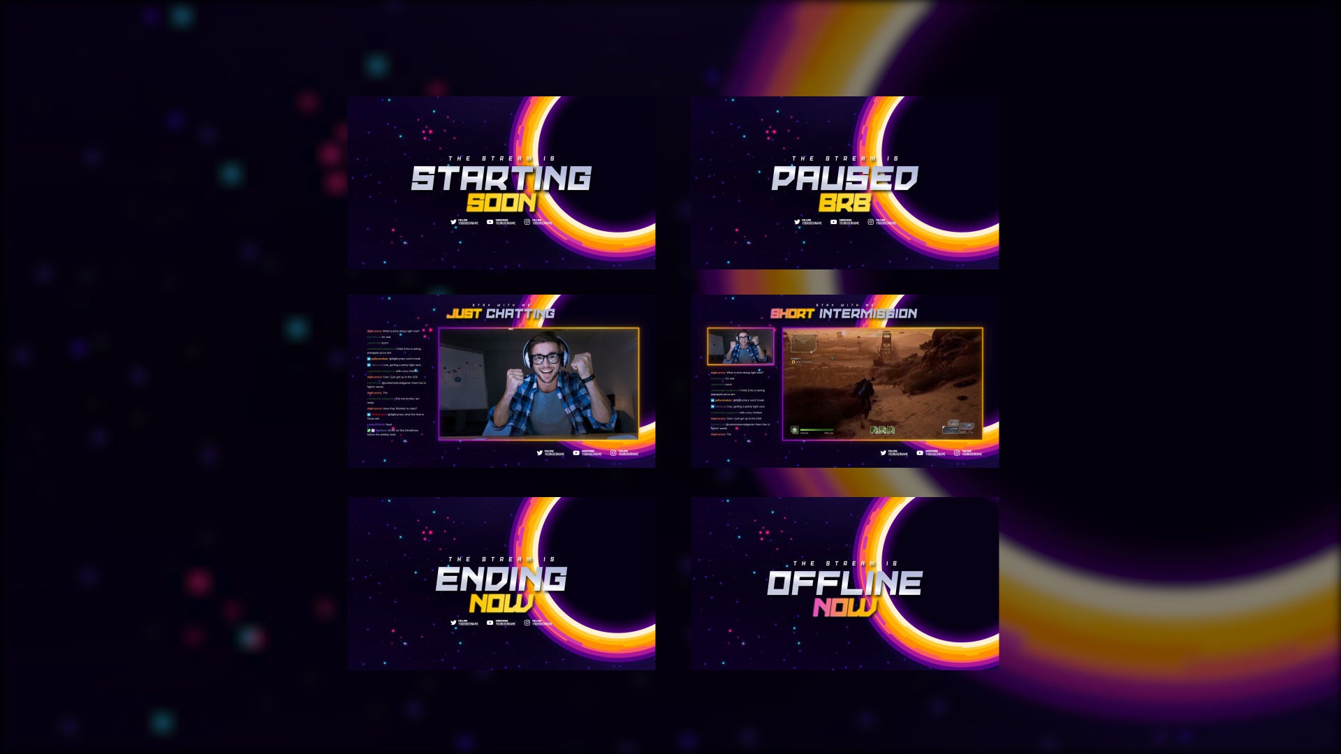 Black Hole Animated Stream Screens/animated Screens/stream Package ...