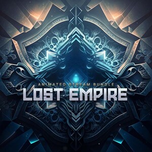 Może przedstawiać: Niebieski i złoty animowany pakiet strumieniowy z tekstem "Lost Empire" i łacińskimi zwrotami "Semper Fidelis MMXV" i "Fortis Fortuna Adiuvat".