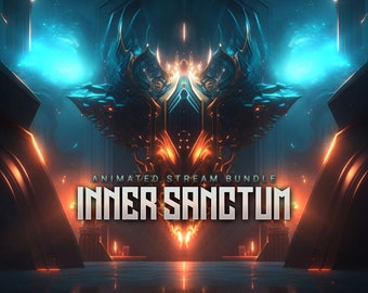 Inner Sanctum Stream Package | Epic Stream Overlay, RPG Stream Overlay, Animated Stream Overlay, Atmospheric Stream Overlay, Blue and Orange