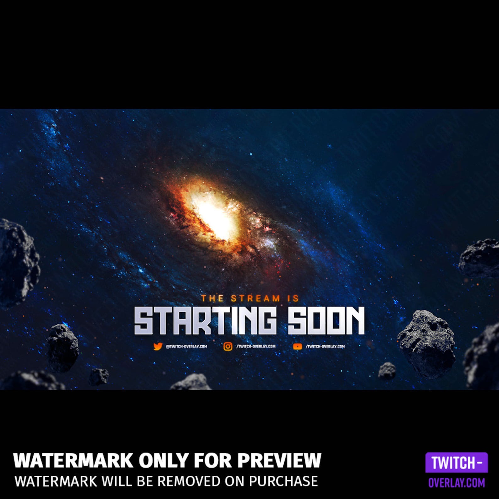 Deep Space Streaming Overlay | Space Stream Overlay, Aniamted Stream ...