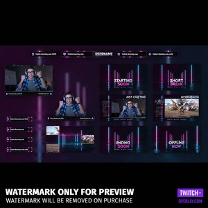 Pillars of Light Stream Package | Futuristic Stream Overlay, Neon ...