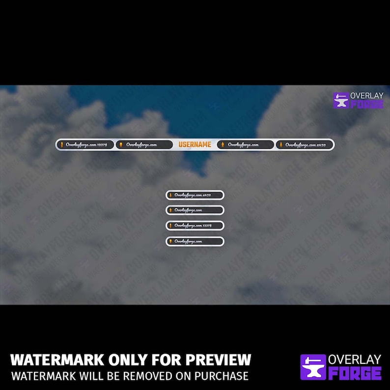 Cloudscape Stream-pakket | Cloud Stream Overlay, Geanimeerde Stream Overlay, Cloud Flythrough, Leuke Stream Overlay, Kawaii Stream Overlay afbeelding 6