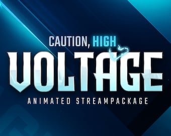 High Voltage Stream Bundle | Electric Stream Overlay, Electricity, Futuristic Stream Overlay, Blue Stream Overlay, Animated Stream Overlay