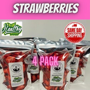 4 Pack - Freeze Dried Strawberries - Healthy Snack