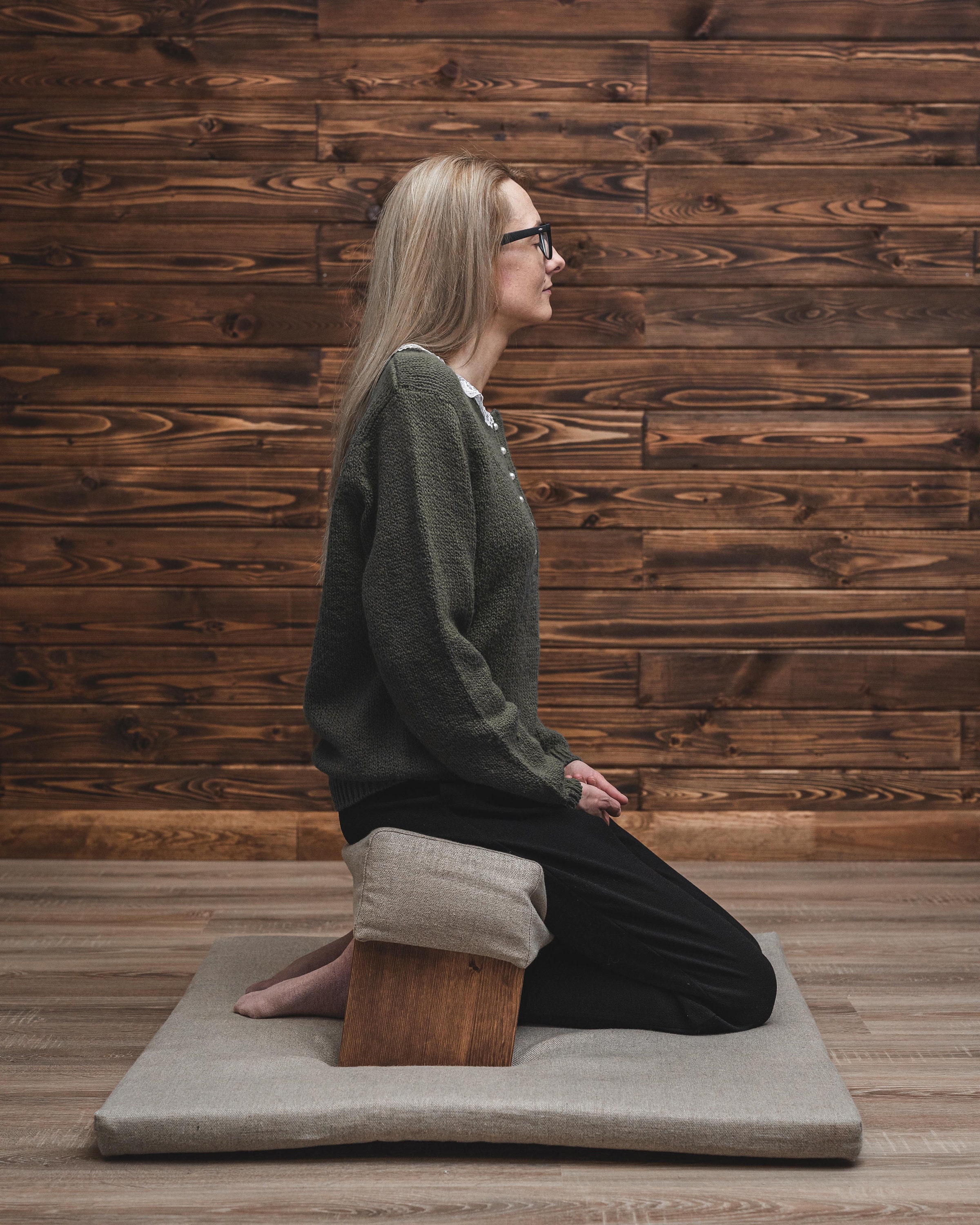 Linen Meditation Chair Meditation Bench Etsy