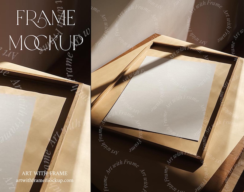 Close up Mockup, Flatlay, DIN A, Natural Light, Bright & Shadow, Photoshop, Artwork, Template, Smart Object, Minimalist, PSD, Art with frame image 1