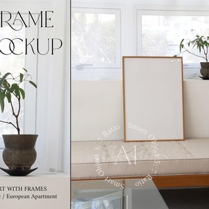 Quadro maquete escandinavo interiora1 reflexão de vidro maquete realista minimalista impressão vertical cartaz photoshop Templete arte da parede simples