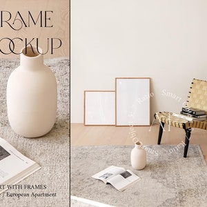 Conjunto de 2 quadros maquete de vidro reflexão maquete realista interior minimalista scandi sala nórdica vertical madeira a1 arte de parede pôster objeto inteligente
