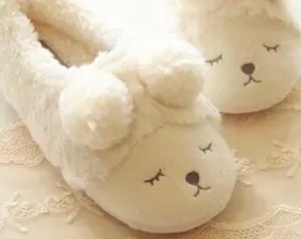 fluffy animal slippers for adults