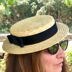 Canotier low cup Canotier haut bas Straw hat top very low image 6