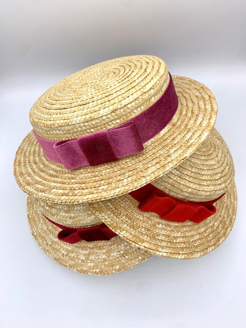 Canotier low cup Canotier haut bas Straw hat top very low image 3