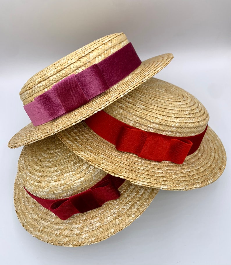 Canotier low cup Canotier haut bas Straw hat top very low image 4