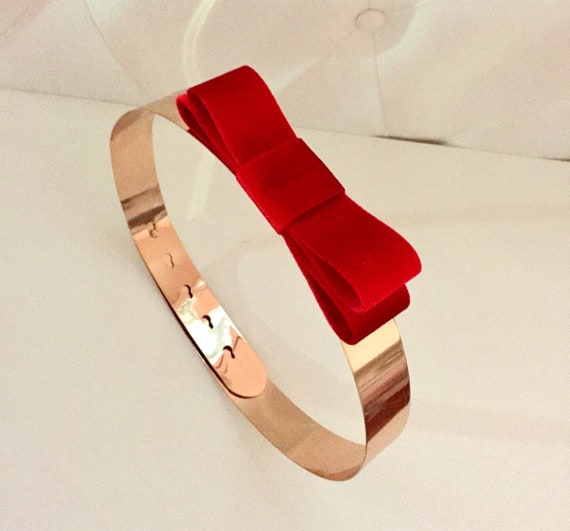 Velvet Ribbon Gold Belt Ceinture OR NOEUD VELOURS Gold Etsy