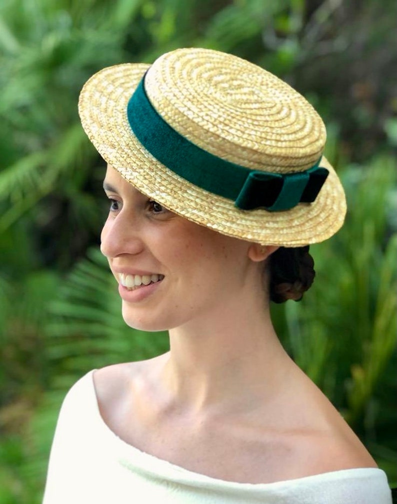 Canotier low cup Canotier haut bas Straw hat top very low image 5