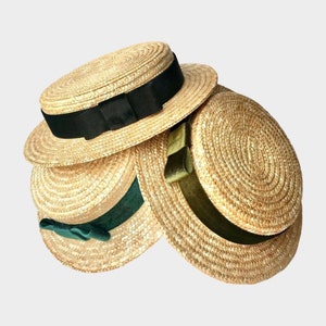 Canotier low cup - Canotier haut bas - Straw hat top very low