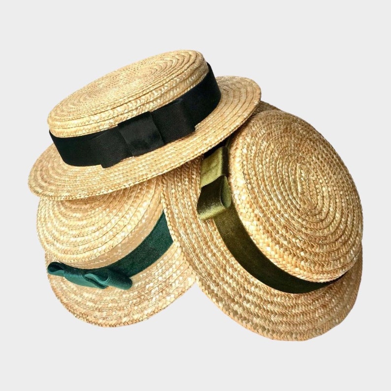 Canotier low cup Canotier haut bas Straw hat top very low image 1