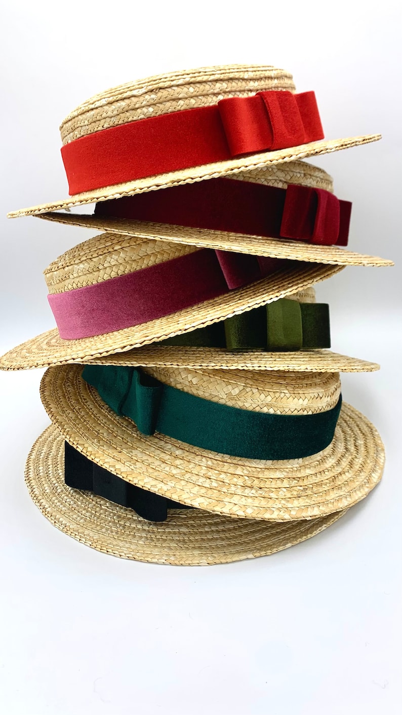 Canotier low cup Canotier haut bas Straw hat top very low image 2