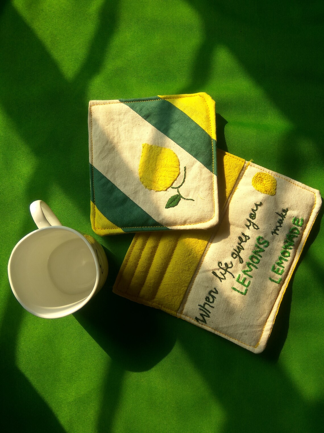 Linen Tea Coasters Drink Coasters Housewarming Gift Etsy