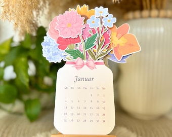 2027 Blumen Tischkalender | Bürotisch | Büro | Blumenkalender | Geschenk | 2027