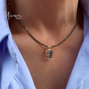 MARISA / Halsband aus halbpräzisen Steinen - Boho-Chic - Frau - Geschenk - Lithotherapie