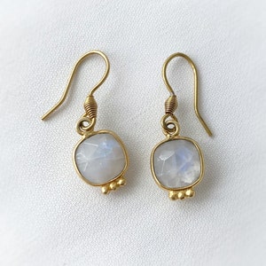 BO MOON moonstone / Earrings - Gift - Woman - Boho - jewelry