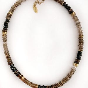 ORPHEE-Halsband aus Rauchquarz - Boho-Chic - Frau - Geschenk - Lithotherapie