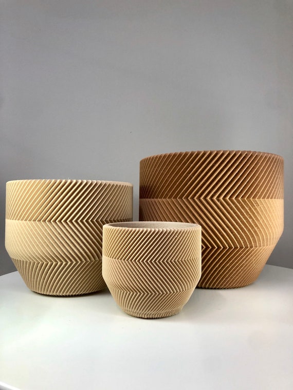 Large geometric planter | Indoor/Outdoor Pot | With Drainage | Modern Planter | Original Gift