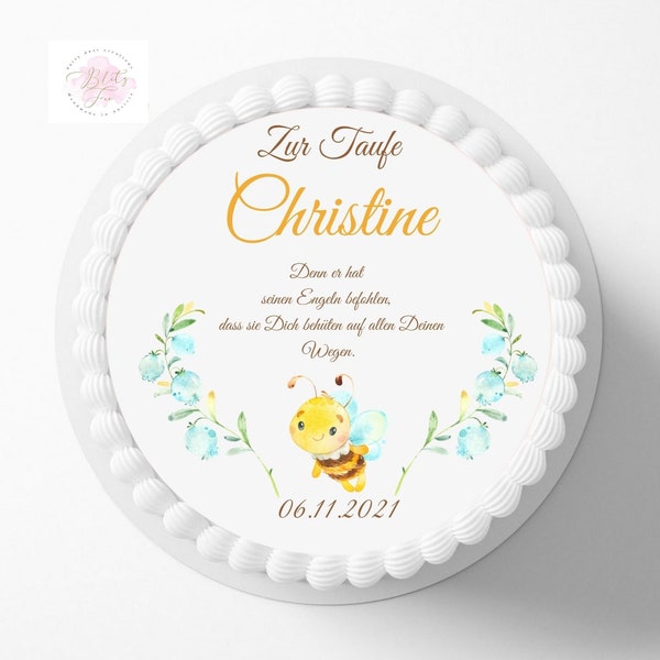 Cake topper ape | per il battesimo delle ragazze | personalizzato con nome e data desiderati |  diverse dimensioni | MieleBattesimo | Croce battesimale