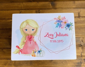 Personalized Wooden Baby Keepsake Box | Birth Gift
