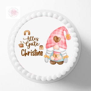 Tortenaufleger Kaffeeliebhaber , Personalisiert mit Wunschname und Datum oder Zahl ,  Kaffeegenießer , Kaffee Fondant