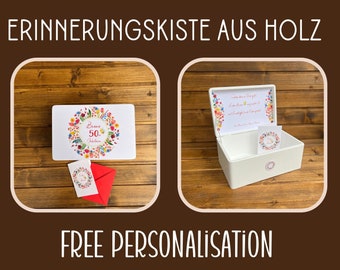 Erinnerungsbox aus Holz | Keepsake box | Erinnerungskiste | Baby Box | Holzkiste | Hochzeit Deko | Hochzeitsgeschenk | Wedding gift