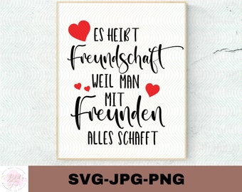 Si chiama Friendship Plotter File | Taglia file Cricut | Adesivo adesivo per auto-stampa | Download digitale - svg jpg png