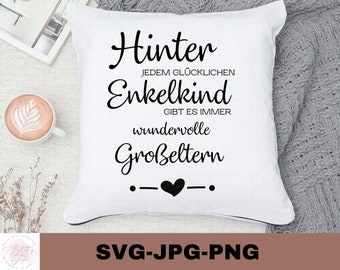 Hinter jedem Enkelkind | Plotterdatei | Winter Aufkleber Sticker zum selbst ausdrucken | Digitaler Download - svg jpg png