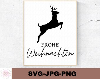 Frohe Weihnachten | Plotterdatei | Winter Aufkleber zum selbst ausdrucken | Cut file | Cricut Silhouette | Digitaler Download - svg jpg png