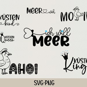Plotterdatei Meer / Möwe / Meeresmotive / Urlaub / Sommer / Schneidedatei Cricut / Plotterdatei / Download digitale