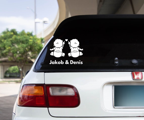 Personalized Baby On Board Sticker, Custom Name Baby on Board Decal, Custom Twins Name Sticker for Car, Cute Baby Car Stickers and Decals