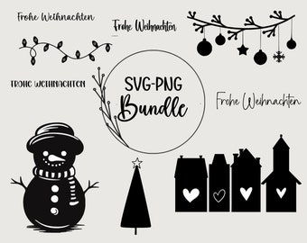 Deutsch Frohe Weihnachten Plotterdatei Plotterdatei, Plotterdatei Weihnachten Svg Png Kranz Weihnachten Szene Cricut Hermano Silueta