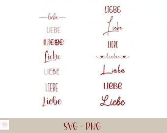Liebe German Love SVG Cut File | Cricut Silhouette (Digital Download)