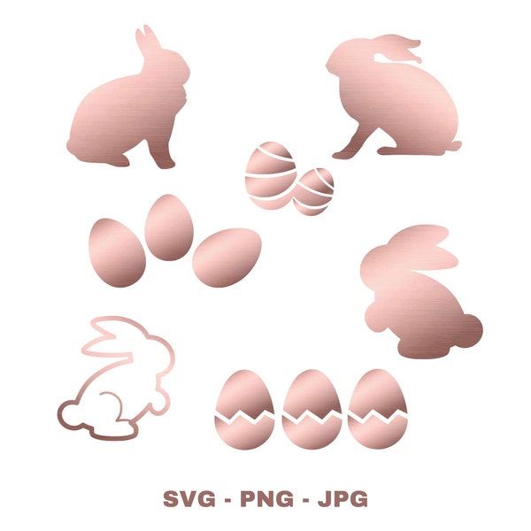 Ostern Hase | Eier | Plotterdatei | Cut file Cricut | Silhouette Ostern Aufkleber zum selbst ausdrucken | Digitaler Download - svg jpg png