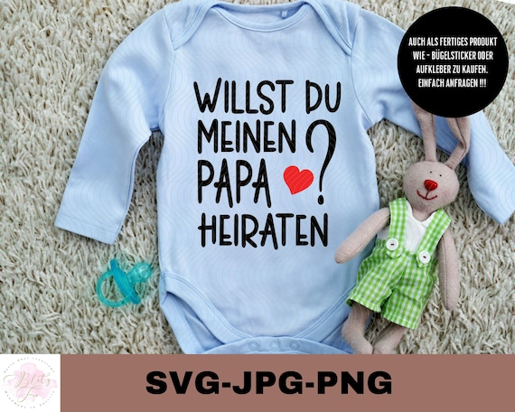 Willst du meinen Papa heiraten? | Plotterdatei | Aufkleber Sticker zum selbst ausdrucken | Digitaler Download - svg jpg png