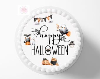 Halloween Tortenaufleger – Essbare Deko für Kuchen, Cupcakes & Party