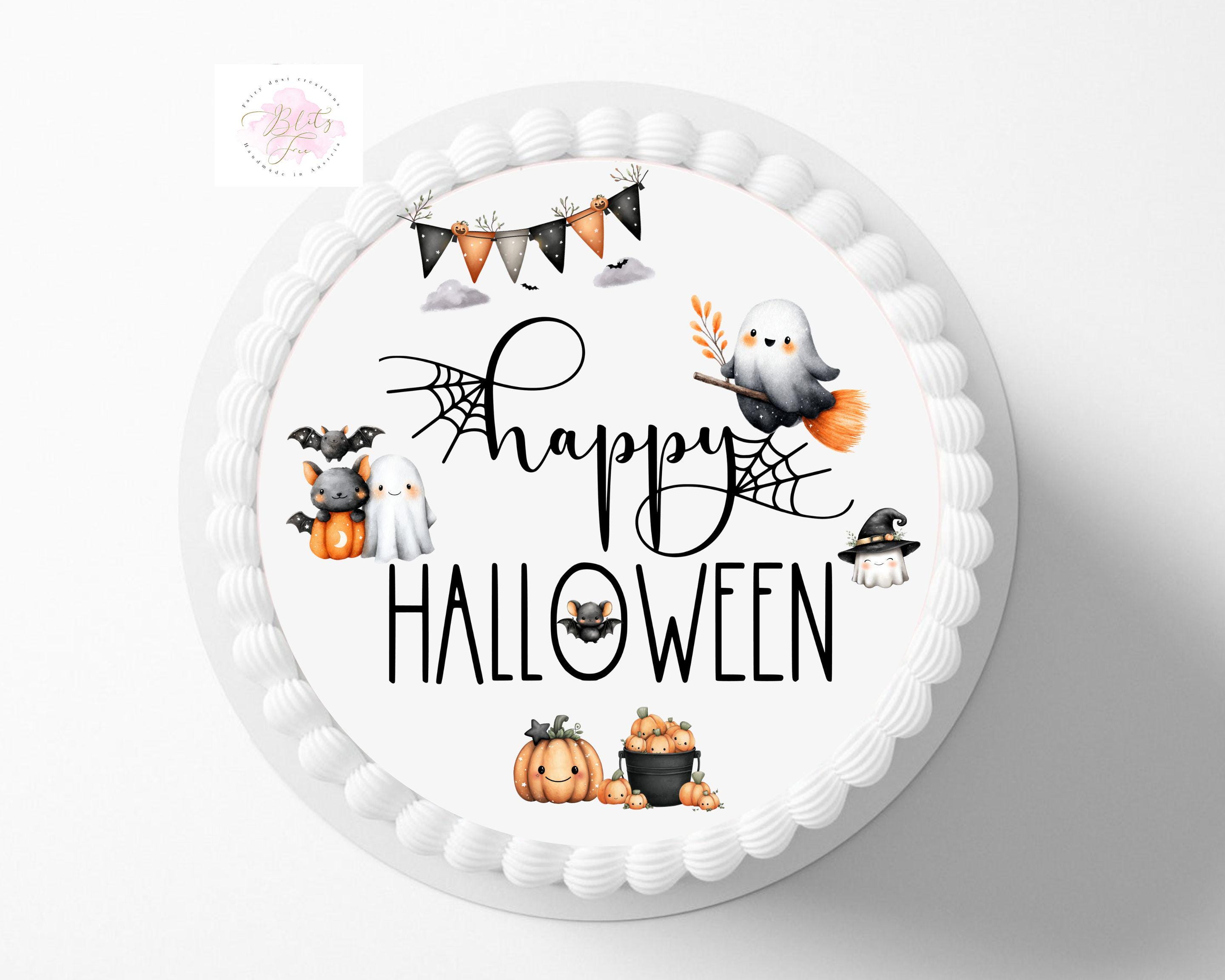 60 Stück Essbare Halloween-Tortendeko – Oblaten-Topper Für Kuchen & Cupcakes, 20 Verschiedene Motive, Geschmacksneutral