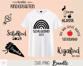 Plotterdateien Set " Schulanfang " |  Schulkind Plotter File SVG | Schuleinführung Cut File | Plotterdatei Schulkind | Plotter schoolchild