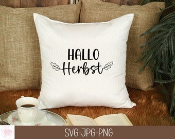 Hallo Herbst SVG | Fall Sticker Cut File (Digital Download)