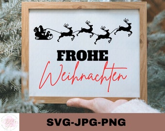 Frohe Weihnachten SVG | Winter Stickers, Cut File (Digital Download)