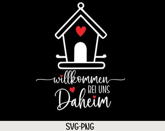Plotterdateien SVG / Zuhause / Archivo de trazador / Plotterdatei / Archivo de corte Cricut / Silueta / Digitale Datei / Plotter / Herzlich Willkommen